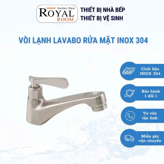 Vòi Rửa Mặt Inox 304 Lavabo Vòi Lạnh